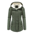 thumbnail image 1 of Lumento Women Winter Parkas Coat Causal Hooded Jacket Thicken Fleece Overcoat Outerwear, 1 of 6