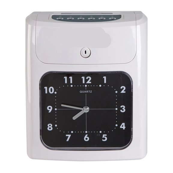Lumeo Backup Power Time Clock Attendance Machine Thermal Card Punch Recorder for Factory Employee Check In ,Stable Clock-in