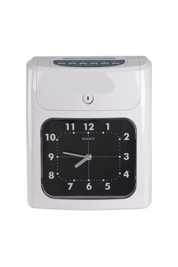 Backup Power Time Clock Attendance Machine Thermal Card Punch Recorder for Factory Employee Check In ,Stable Clock-in