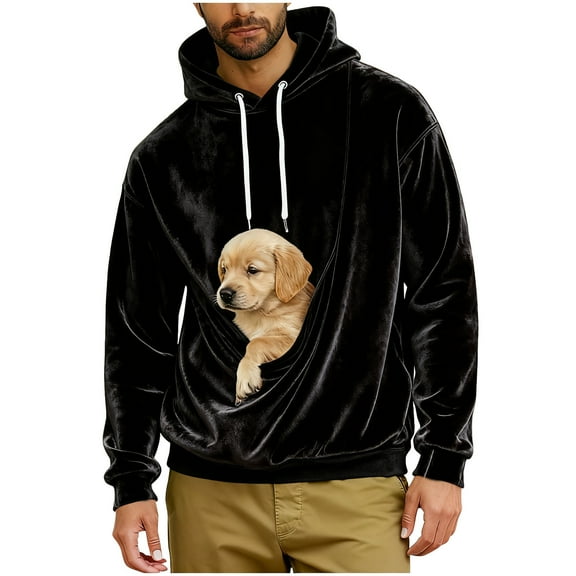 Lumeqa Cat Dog Carrier Hoodie Big Pet Pouch Sweatshirt Puppy Kitten Holder Carrier Pullover Top Kangaroo Unisex Hoodies