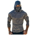 thumbnail image 1 of Lumeqa Men's Hooded UPF 50+ Sun Protection with Mask Athletic Fishing Shirts USA Flag Rash Guards T Shirts Long Sleeve, 1 of 3