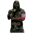 thumbnail image 1 of Lumeqa Men's Hooded UPF 50+ Sun Protection with Mask Athletic Fishing Shirts USA Flag Rash Guards T Shirts Long Sleeve, 1 of 3