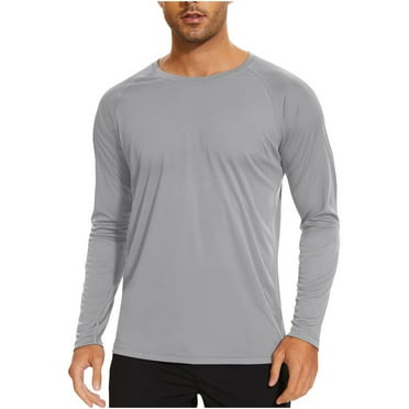 Lumeqa Men's Rash Guard Shirts Swim Shirts UPF 50+ UV Sun Protection Long Sleeve Shirts Lightweight Quick Dry