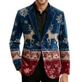 thumbnail image 1 of Lumeqa Men's Ugly Christmas Blazer Corduroy Xmas Print Holiday Party Jacket Two Button Slim Fit Business Office Blazers with Pockets, 1 of 5