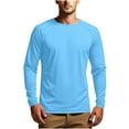 thumbnail image 1 of Lumeqa Mens UPF 50+ UV Sun Protection Shirts Outdoor Long Sleeve SPF Rash Guard for Fishing Hiking Swimming Running Sky Blue S, 1 of 6
