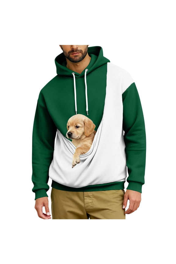 Pet Pouch Hoodie Men Kangaroo Pouch Hoodies Pocket Puppy Cat Care Shirt Dog Carrier Pullover Animal Holder Top Unisex