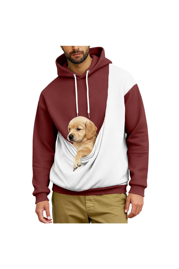 Pet Pouch Hoodie Men Kangaroo Pouch Hoodies Pocket Puppy Cat Care Shirt Dog Carrier Pullover Animal Holder Top Unisex