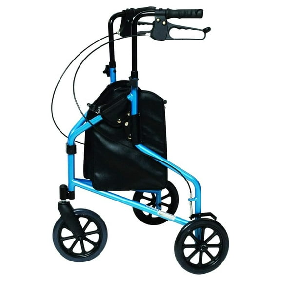 Lumex 3 Wheel Cruiser - Lightweight & Narrow Three Wheel walk-er for Seniors & Tight Spaces Bondi Blue