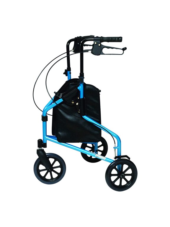 Lumex 609201B 3 Wheel Cruiser Lightweight Adjustable Rollator, Bondi Blue