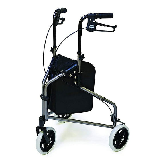Lumex 609201P 3 Wheel Cruiser Lightweight Rollator, Pewter Metallic