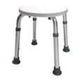 thumbnail image 1 of Lumex Adjustable Round Shower Stool Bath Bench Seat with Non-Slip Feet, White, 1 of 4