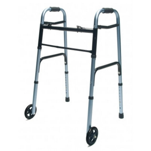 Lumex Everyday Adult Walker with 5" Wheels, Blue - QTY 2 / Case