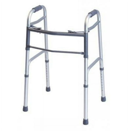 Dual Release Folding Walker Adult Lumex Everyday Aluminum 300 lbs. 32.25 to 39.25 Inch Pack of 4