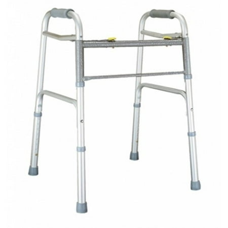 Lumex Folding Walker Adjustable Height Imperial Collection Aluminum 600 lbs. 31 to 38 Inch 1 Count