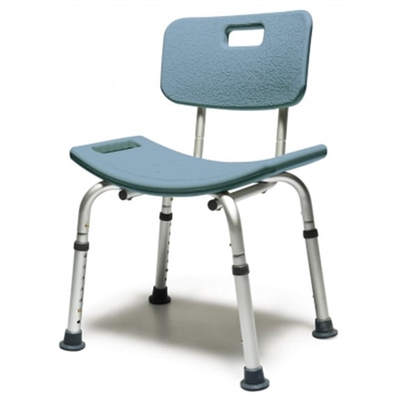 Lumex Platinum Collection Aluminum Bath And Shower Seat With Backrest, Blue