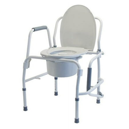 Lumex Silver Collection Steel Drop Arm 3-in-1 Comm 3-in-1 Commode