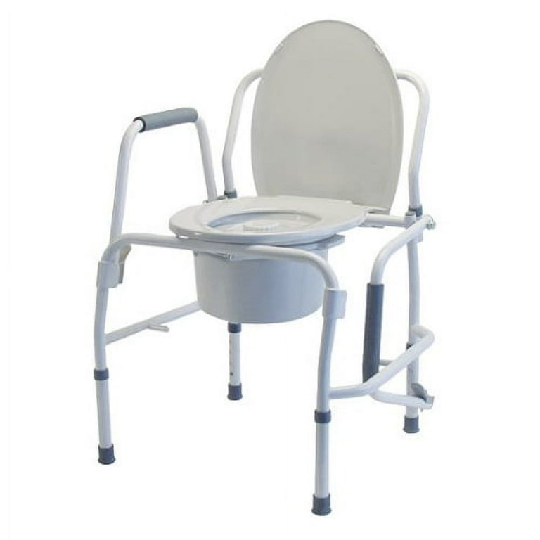 Lumex Silver Collection Steel Drop Arm 3-in-1 Commode Lumex Silver Collection Steel Drop Arm 3-in-1 Commode