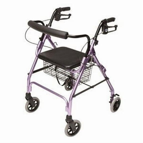 Lumex Walkabout Lite Fourwheel Rollator, Lavender, 6" Wheel