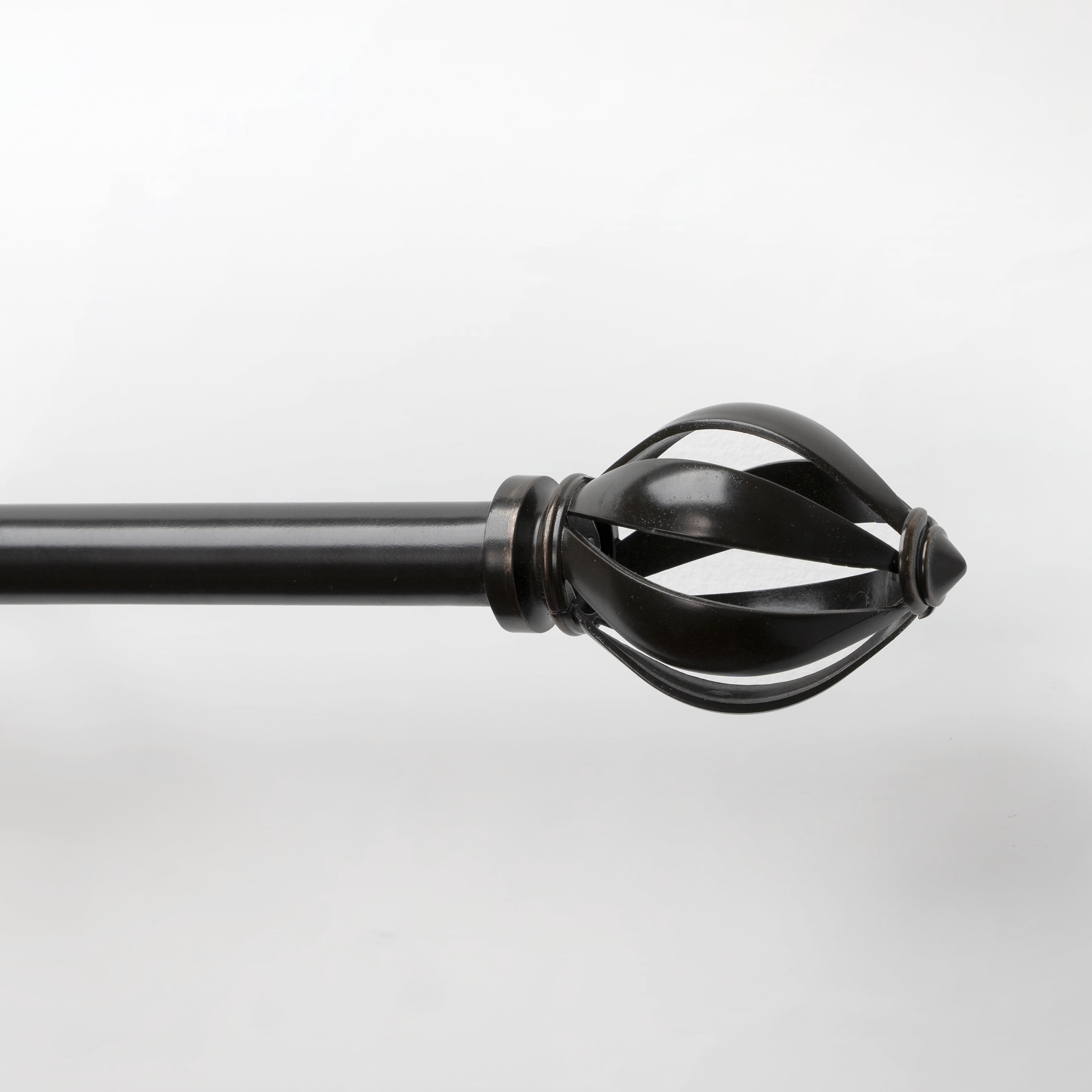 Lumi 0.75" Bronze Adjustable Single Curtain Rods , 36" - 66"