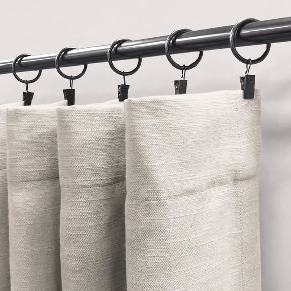 Lumi 1-1/4 in. Clip Rings For 3/4 in. Curtain Rods Gunmetal(7-Pack)