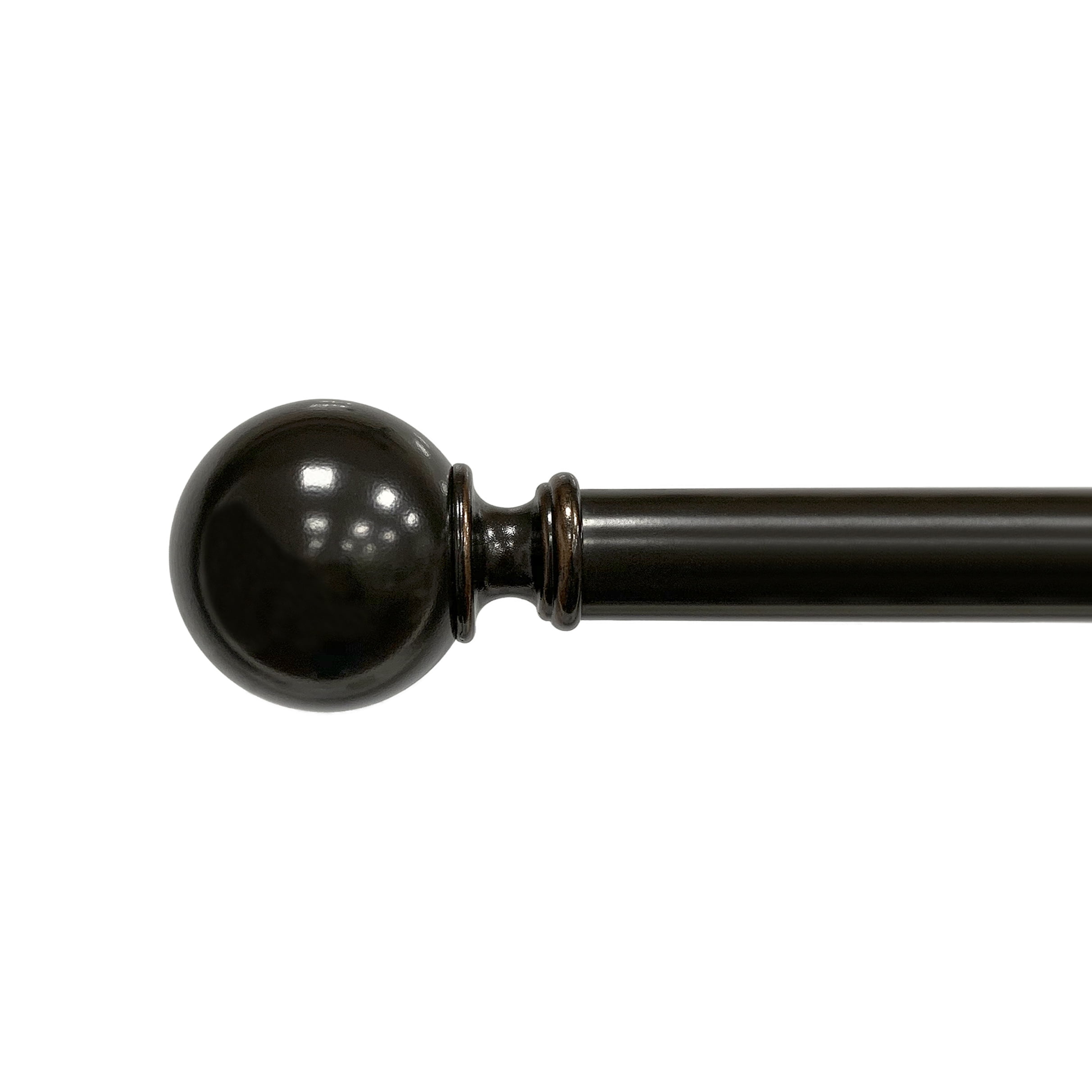 Lumi 1" Metal Ball Curtain Rod Oil Rubbed Bronze 72" - 144"