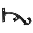 thumbnail image 1 of Lumi 1 in. & 3/4 in. Dia. Double Curtain Rod Bracket (4-Pack),Matte Black, 1 of 4