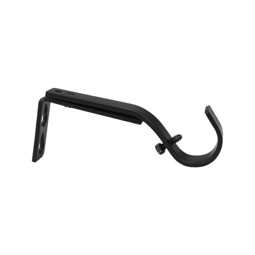 Lumi 1 in. Single Curtain Rod Bracket (4-Pack),Matte Black