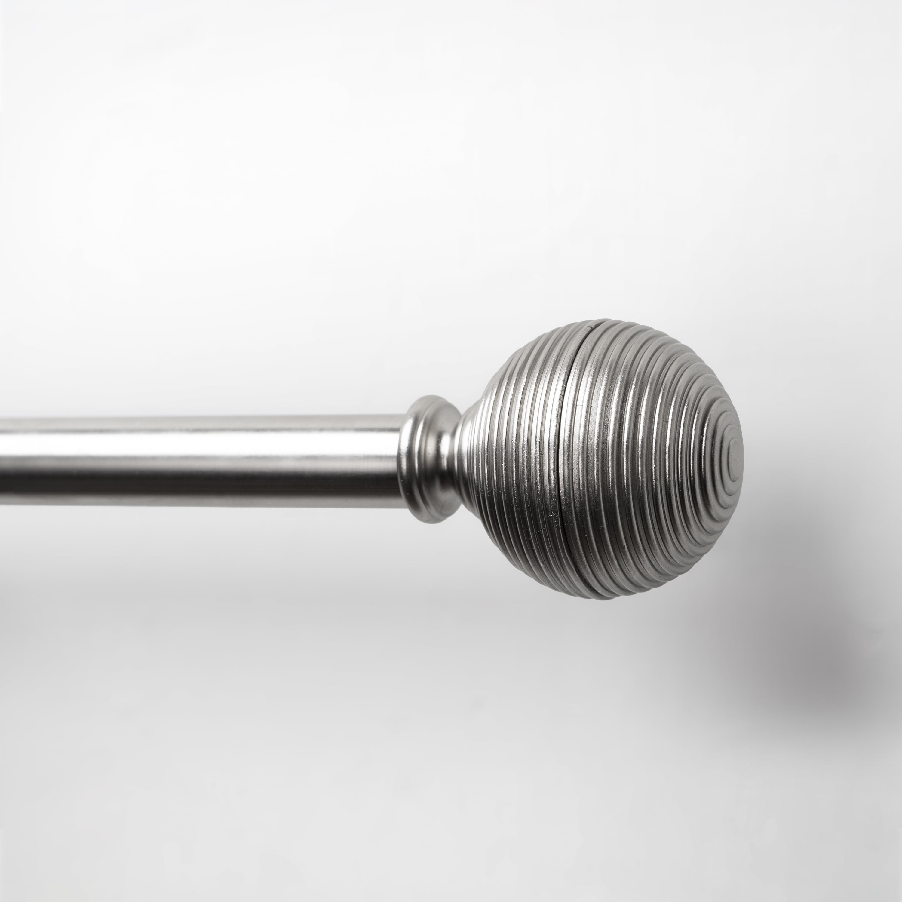 Lumi 3/4" Lined Ball Curtain Rod, Brushed Nickel, 36" - 66"