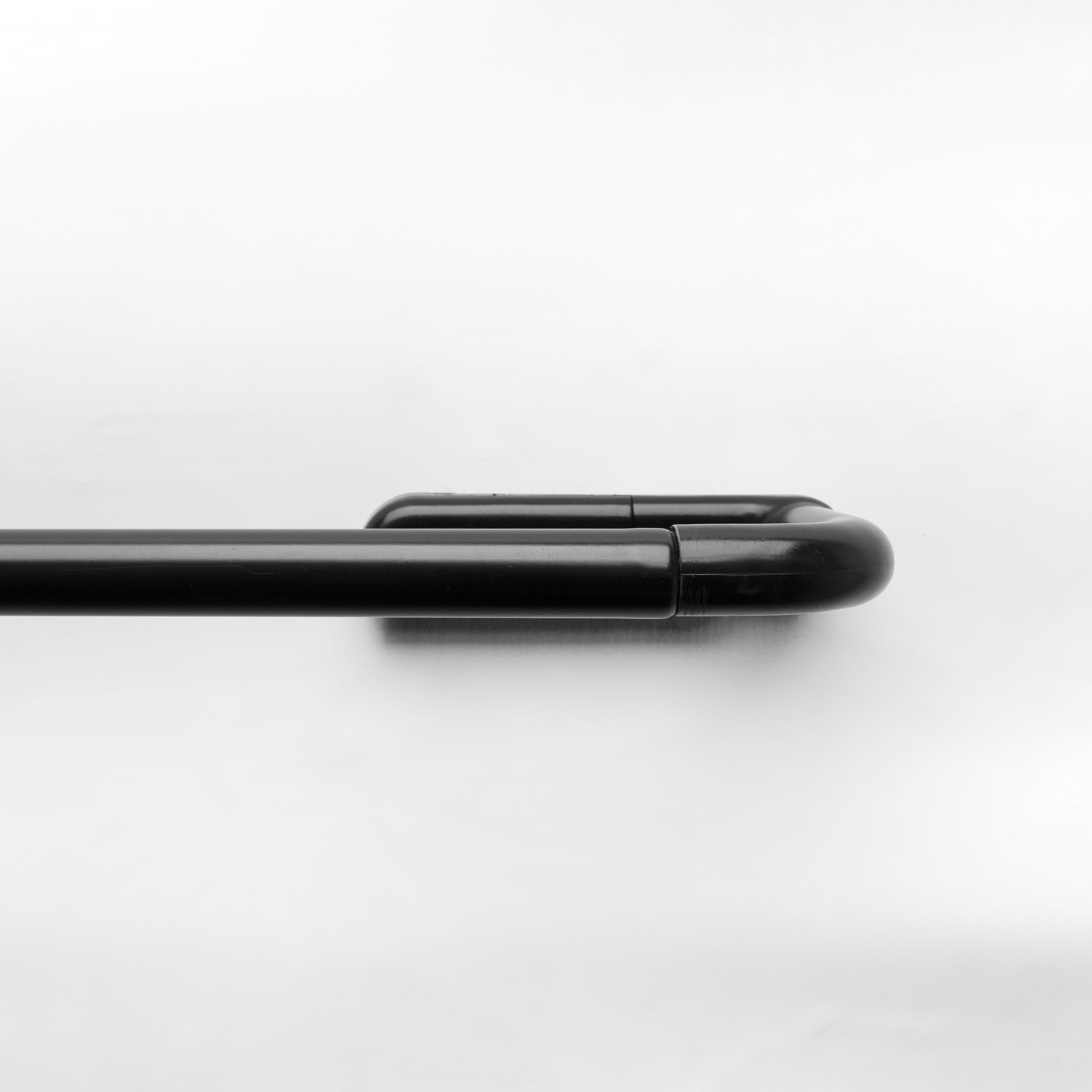Lumi 3/4" Wraparound Curtain Rod, Black, 48"-84"
