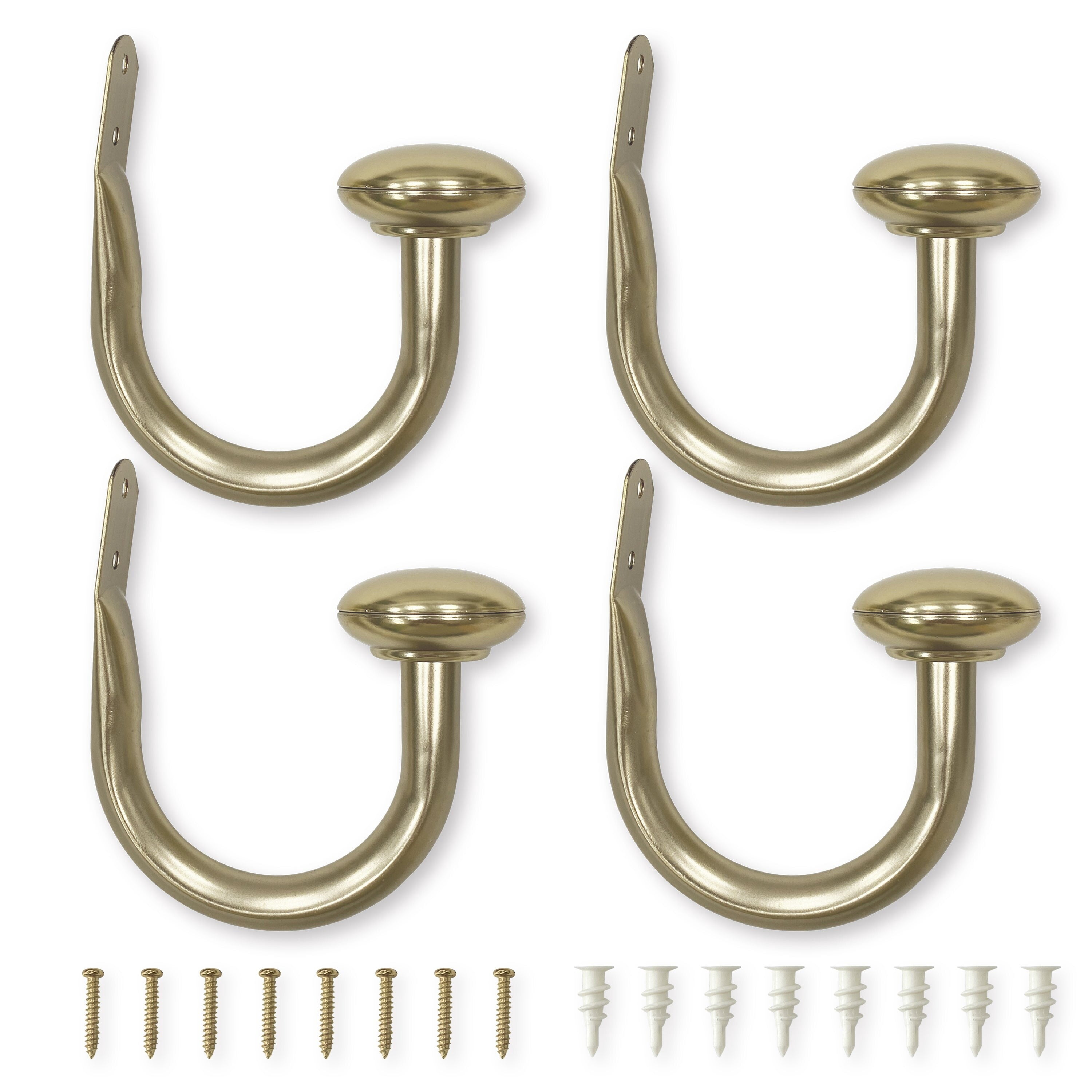Lumi 3/4 in. Dia. Curtain Holdback (4 Pack) - Champagne