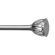 Lumi 36 " - 72 " Adjustable 1 " Single Curtain Rod Set in Brushed Nickel with Cage Finials