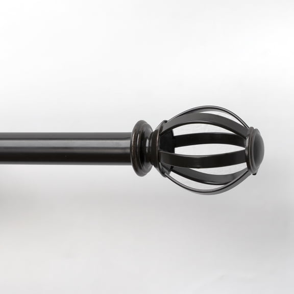 Lumi 5/8" Metal Cage Curtain Rod, Oil Rubbed Bronze, 28"-48"