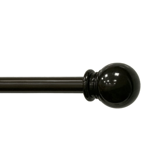 Lumi 5/8" Plastic Ball Curtain Rod Brown 84"-120"