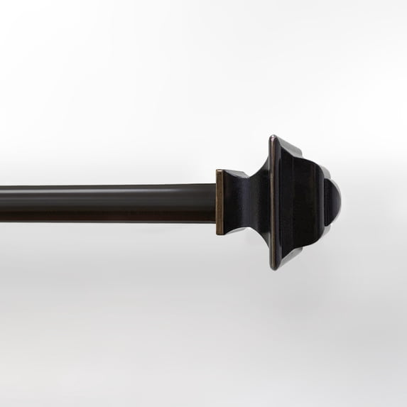 Lumi 5/8" Plastic Square Curtain Rod Brown 48"-84"
