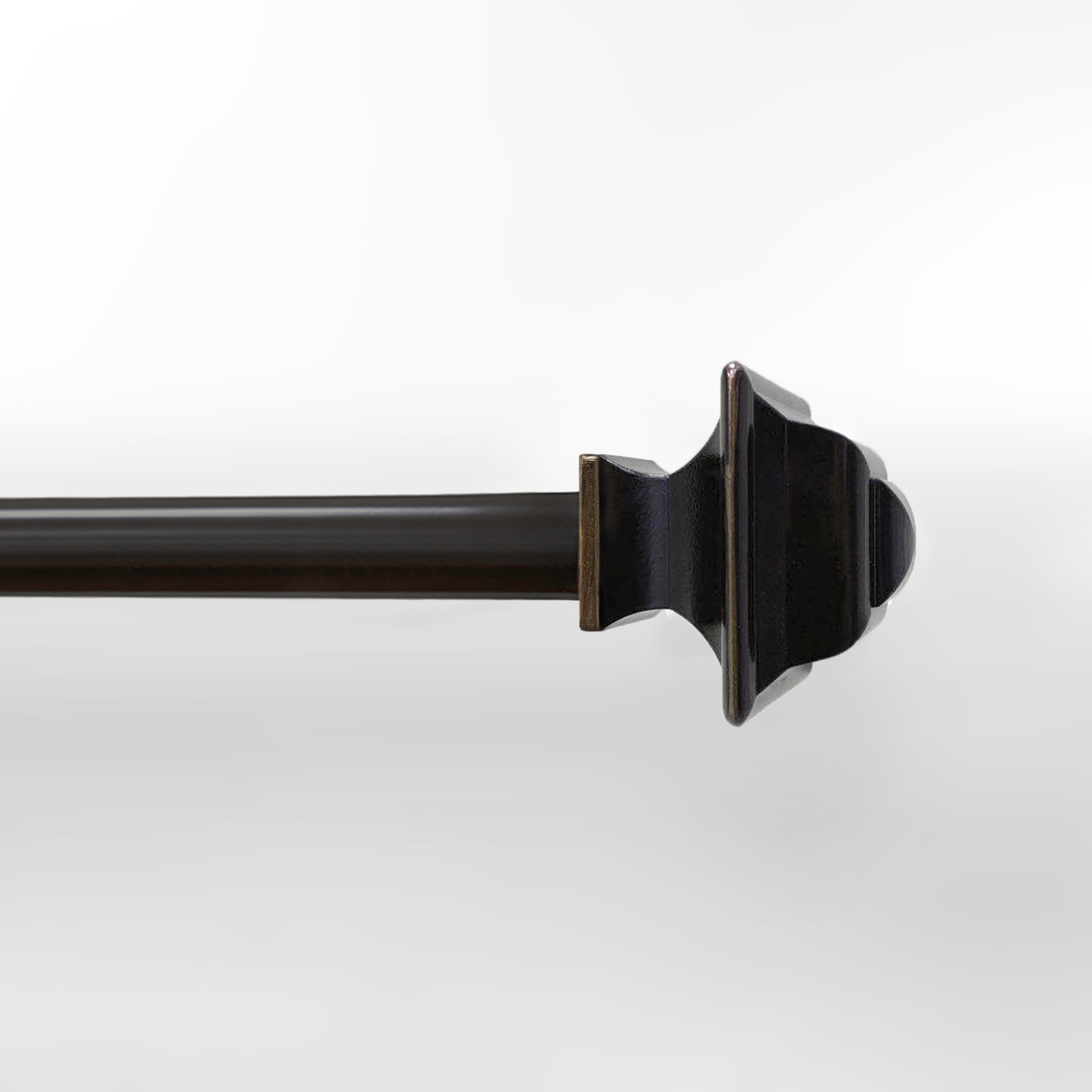 Lumi 5/8" Plastic Square Curtain Rod Brown 84"-120"
