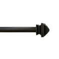 thumbnail image 1 of Lumi 5/8" Single Drapery Curtain Rod Set with Faceted Square Finials, Oil Rubbed Bronze, 28"-48", 1 of 5