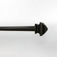 thumbnail image 1 of Lumi 5/8" Single Drapery Curtain Rod Set with Faceted Square Finials, Oil Rubbed Bronze, 48"-84", 1 of 5