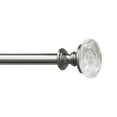 thumbnail image 1 of Lumi Adjustable 3/4" Curtain Rod and Brushed Nickel Crystal Knob Finial Set, 1 of 5