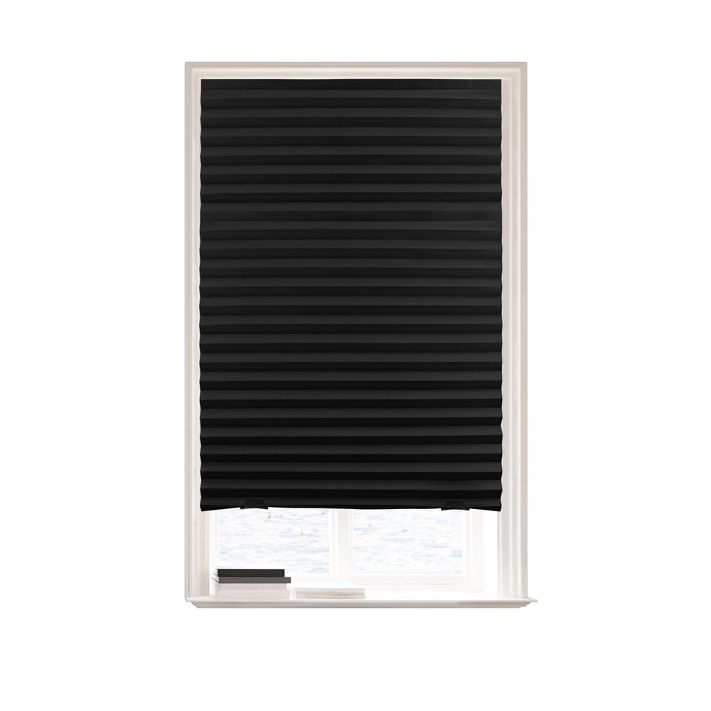 Lumi Blackout Cordless (EZ-Clip) Paper Temporary Pleated Shades, 36" x72", Black (6-Pack)