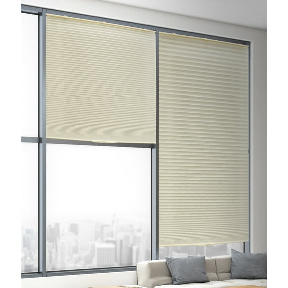 Lumi – Cordless Cellular Honeycomb Sun Shade, Room Darkening Ivory 36 x 64 in.