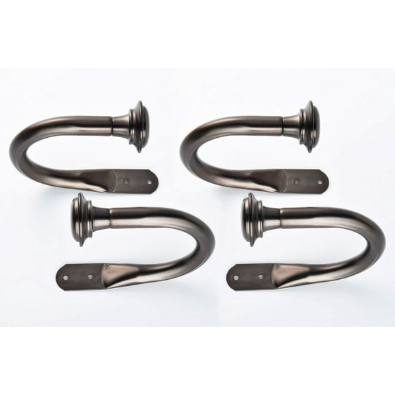 Lumi Drapery Curtain Holdbacks, Oil Rubbed Bronze, Set of 4