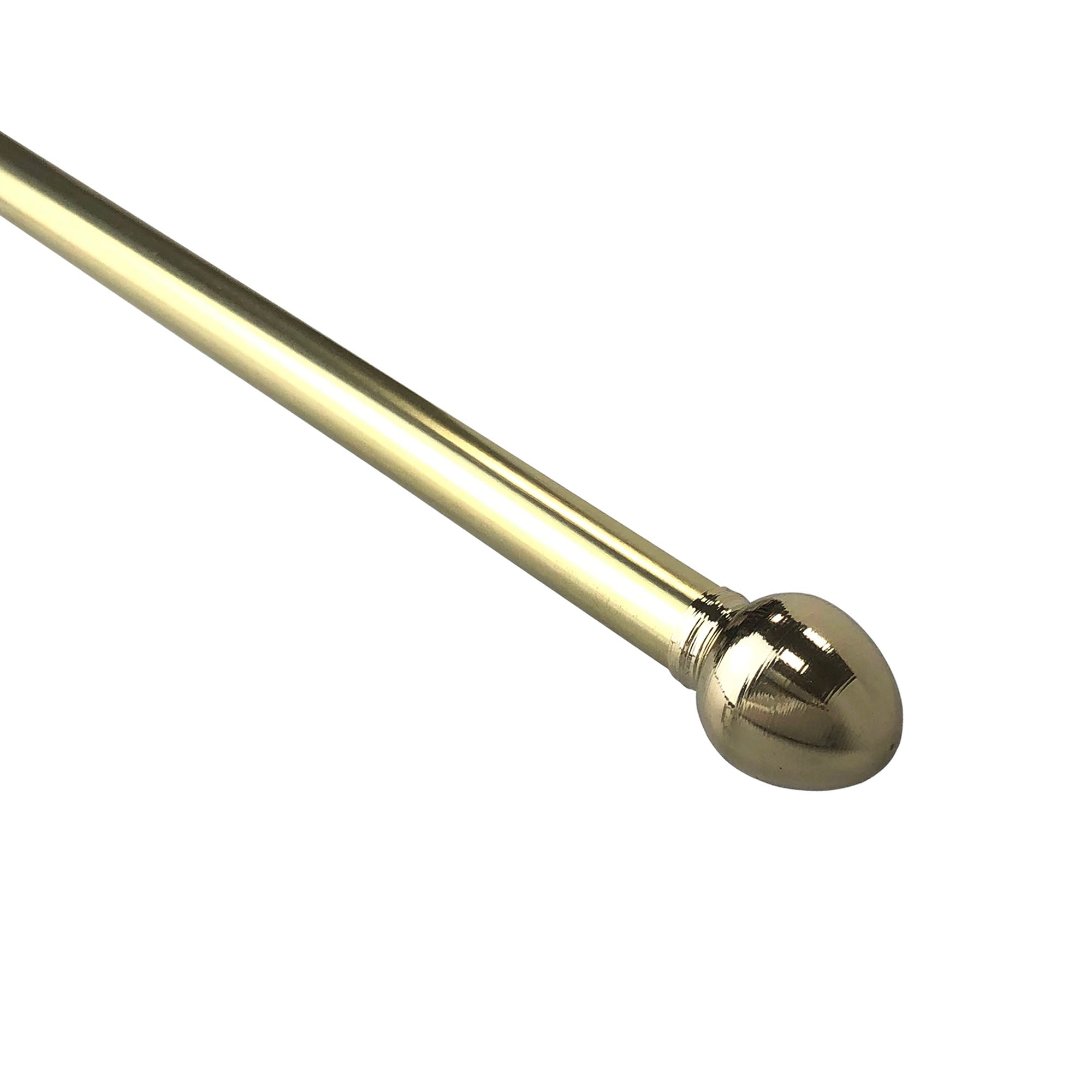 Lumi Home Furnishings 5/8" 28in. -48in. Drapery Single Curtain Rod Set with Acorn finials_Soft Gold 2-PACK