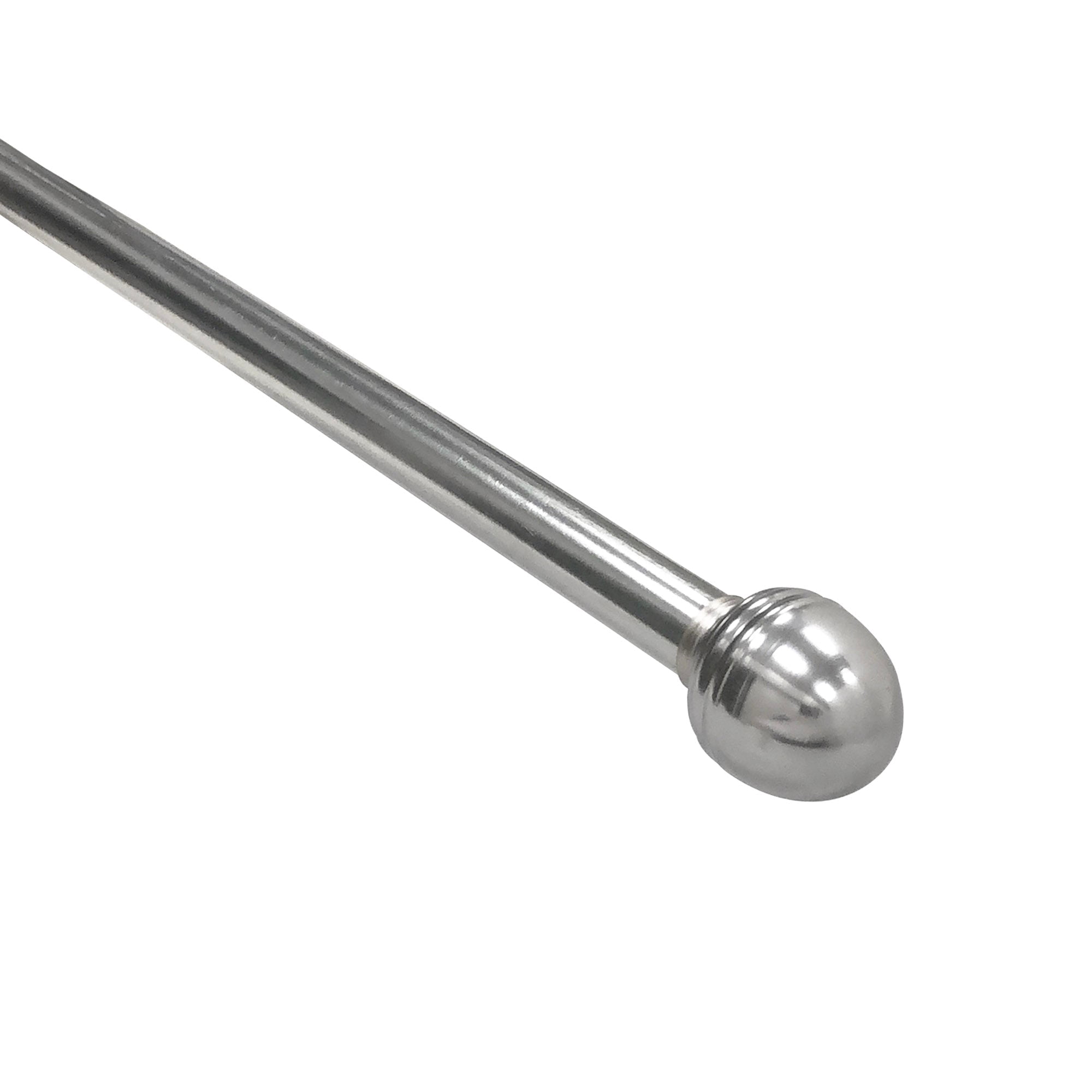 Lumi Home Furnishings 5/8" 48in. -84in. Drapery Single Curtain Rod Set with Acorn finials_Brushed Nickel 2-PACK