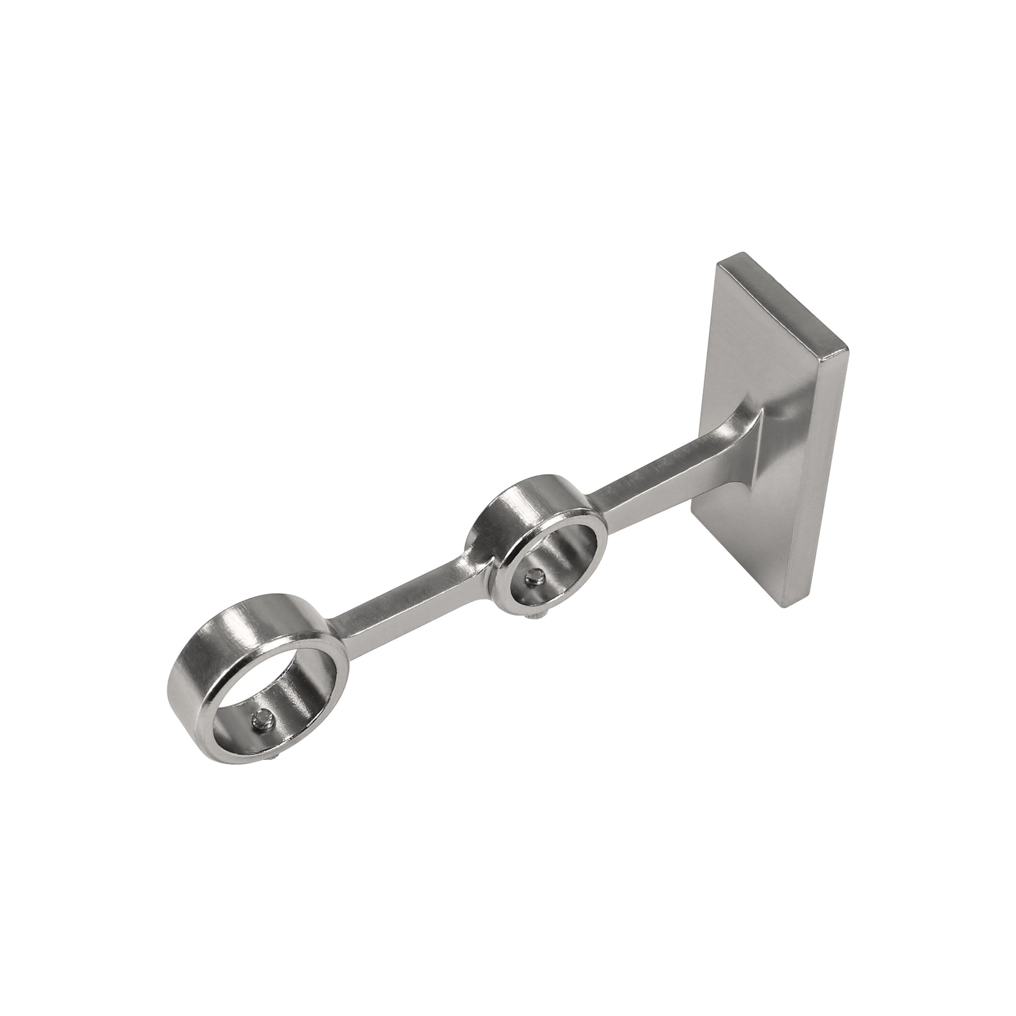 Lumi Home Furnishings Non-Adjustable Double Curtain Rod Brackets 1 in. (3-Piece)