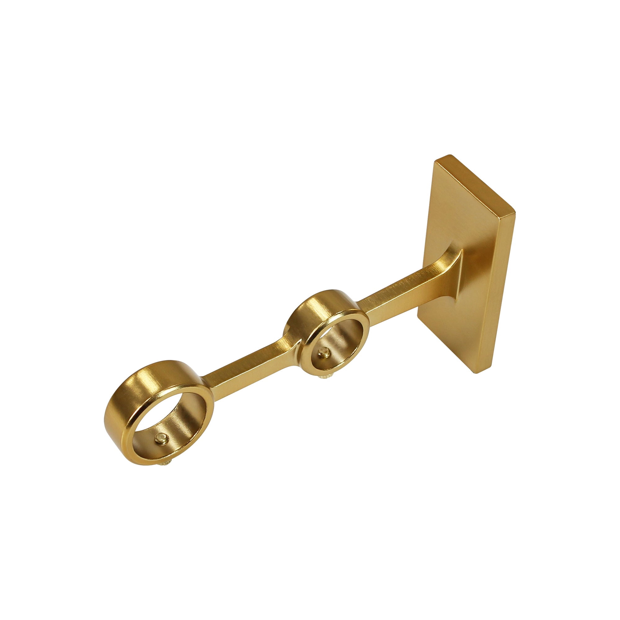 Lumi Home Furnishings Non-Adjustable Double Curtain Rod Brackets 1 in. (3-Piece)
