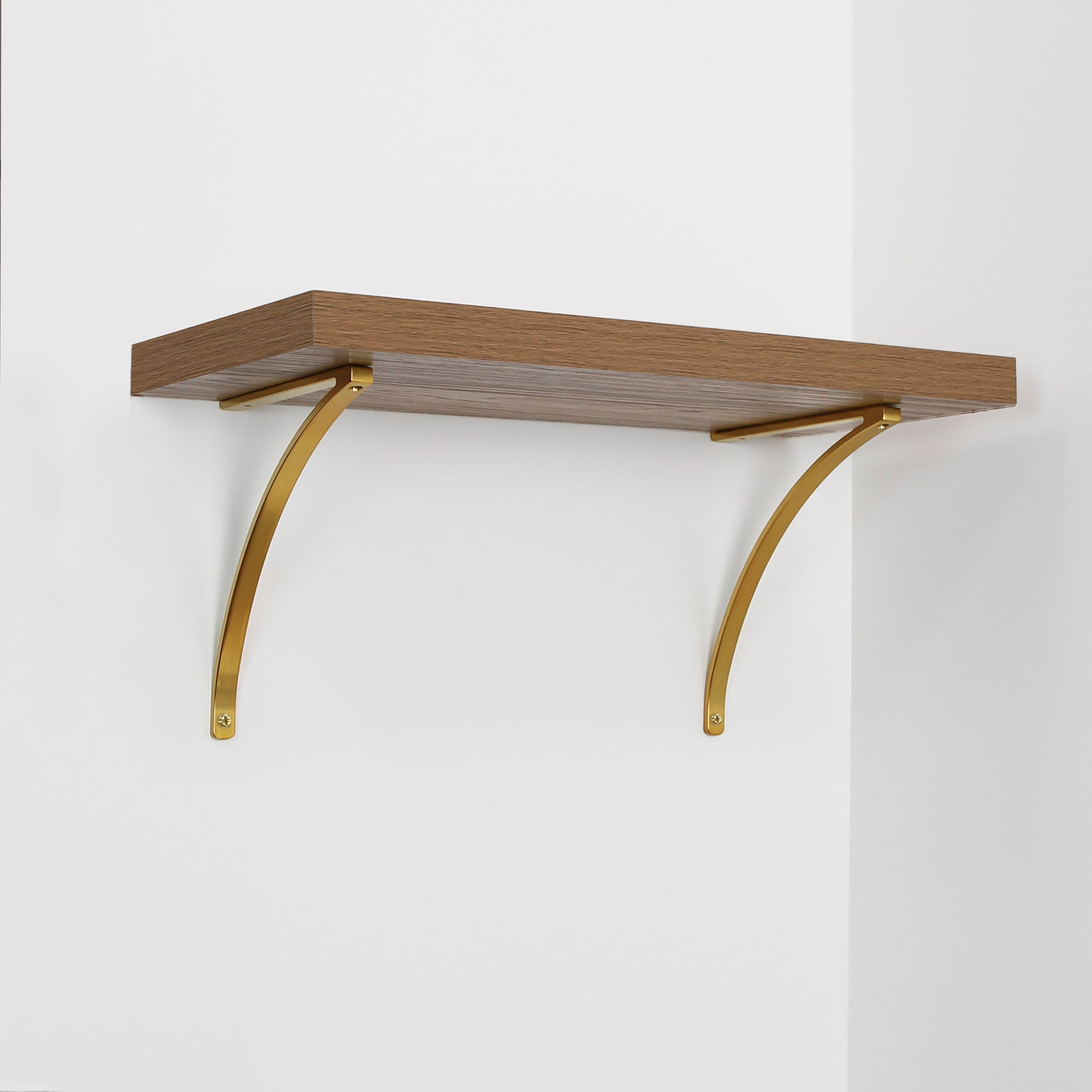 Lumi Home Furnishings Shelf Brackets Brass 4-Pack