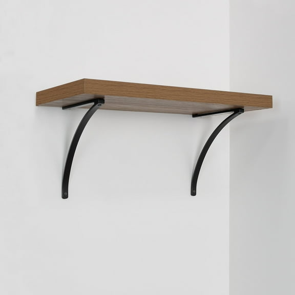 Lumi Home Furnishings Shelf Brackets Matte Black 4-Pack