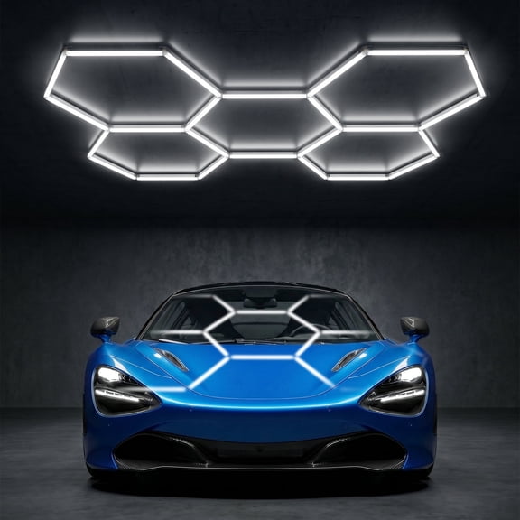 Lumi Home Hexagon Garage Lights5Grid 25 Pack 168W 6500K High Brightness Hexagon Garage LED Lights for Garage, Shopping Mall, Workshop ,Barber shop and Car Detailing Shop etc