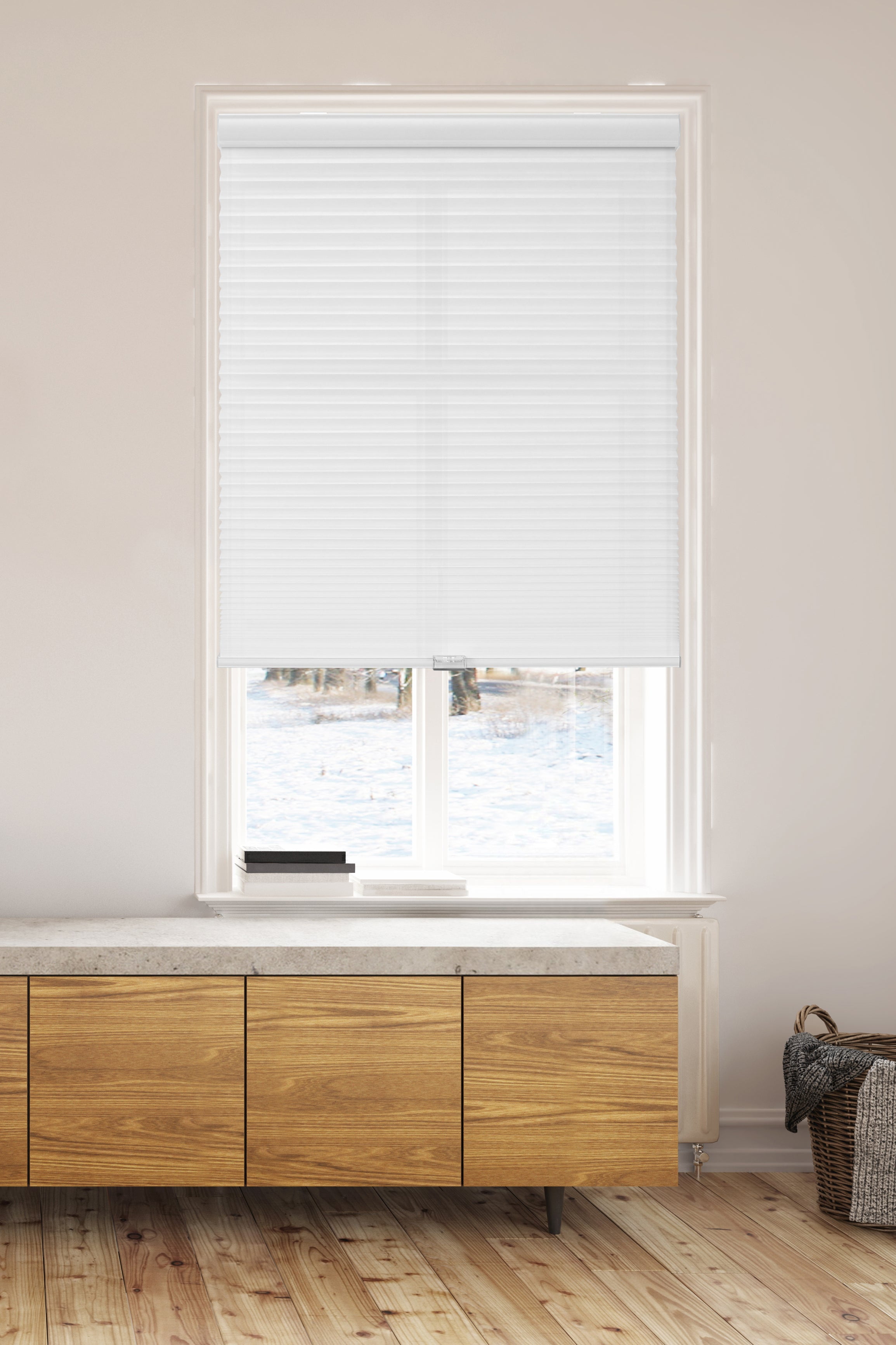 Lumi Light Filtering Cordless Cellular POSH Shades, White, 22" x72"