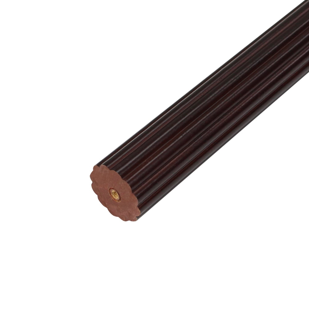 Lumi Mix & Match 1-3/8 in. Wood Single Curtain Rod, Heritage Oak, 6FT  (2-piece 3FT rods) 
